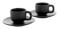 SET DUE TAZZINE E PIATTINI DA ESPRESSO